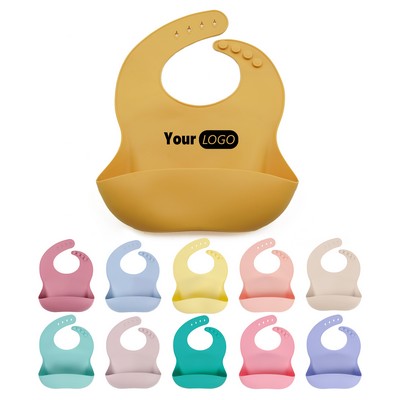 Adjustable Waterproof Silicone Feeding Bib