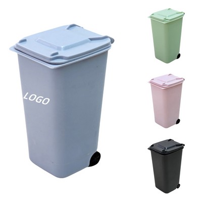Mini Desktop Trash Can Pen Holder