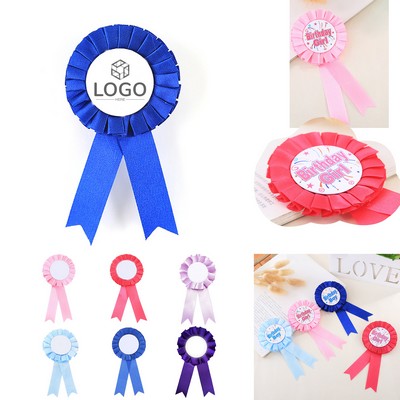 Tinplate Ribbon Badge Ceremonial Event Pin