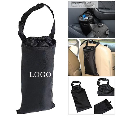 Waterproof Hanging Car Trash Bag with Elastic Opening