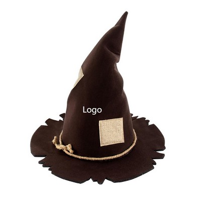 Scarecrow Patch Wizard Hat