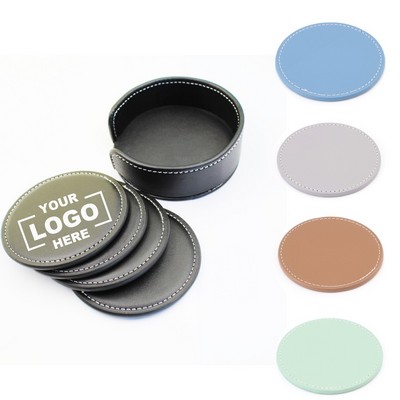 Leather Coasters Set