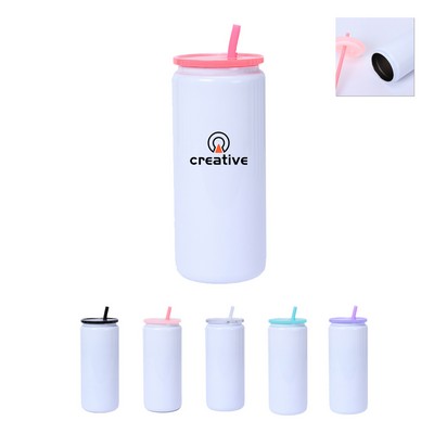 16oz Straw Sublimation Insulated Tumbler
