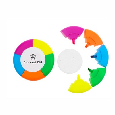 Round Five-color Highlighter