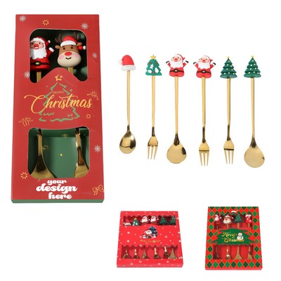 2 Pcs Christmas Spoons