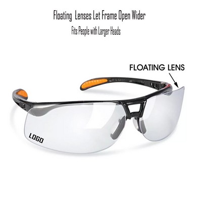 Safety Multifunctional Glasses Floating Clear Lens