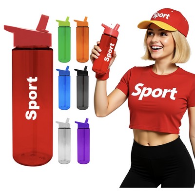 USA Made 28oz Tritan Straight Sided Water Bottle.