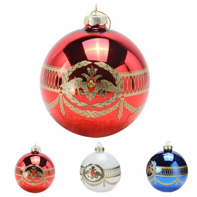3.9" Personalized Glass Xmas Ball Ornaments