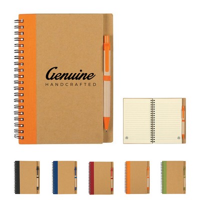 Eco-friendly Spiral Kraft Cover Notebook
