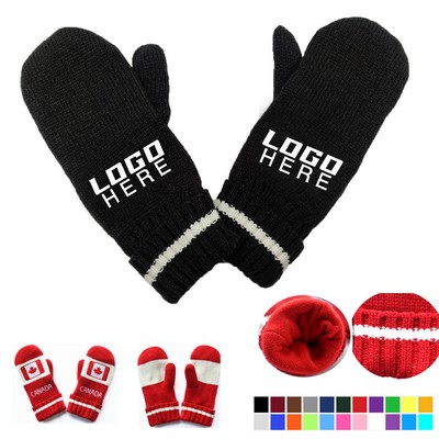 Winter Mitten Full Finger Knitted Gloves