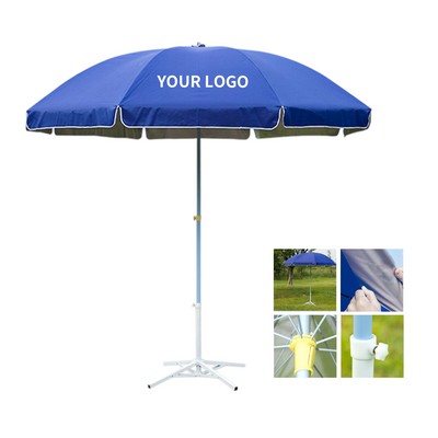 Windproof 52-Inch Outdoor Sun Umbrella with Full Color Logo