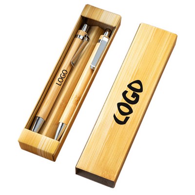 Eco-friendly Bamboo Ballpoint Pen And Stylus Gift Set