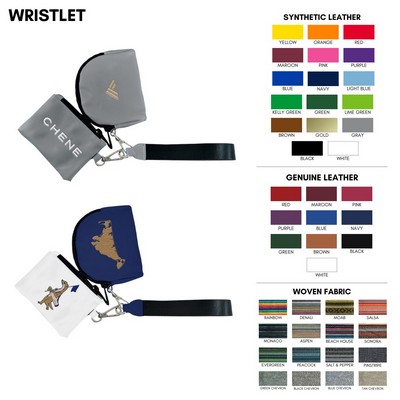 Leather Wristlet With Your Logo Embroidered
