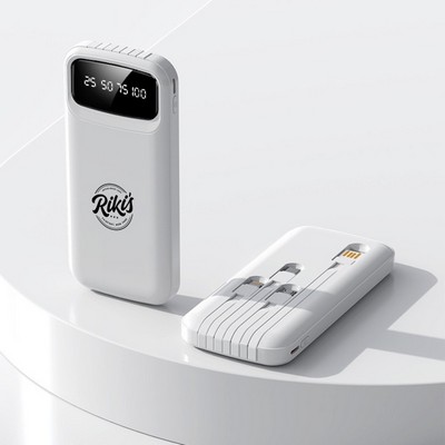 20,000mAh Large Capacity Power Bank Charger with Cables