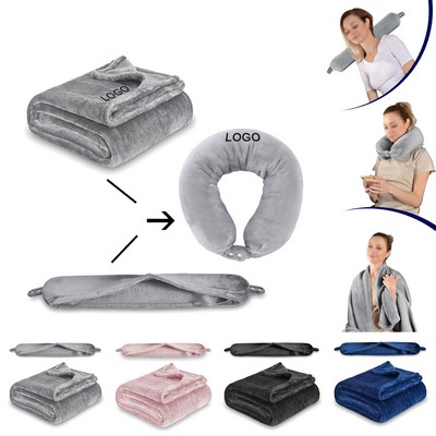 2-in-1 Travel Blanket and Neck Pillow