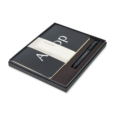 Moleskine® Large Volant and GO Pen Gift Set - Black
