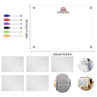 Acrylic Magnetic Dry Erase Board