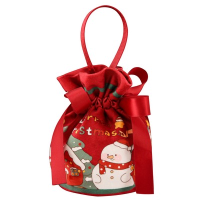 Christmas Drawstring Gift Bags For Party