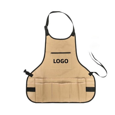 Heavy-Duty Multi-Pocket Garden Apron for Landscaping and Automotive Use