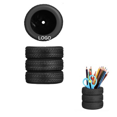 Creative Tire-Shaped Pencil Holder