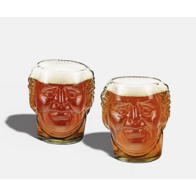 Old Monk Skull Glass