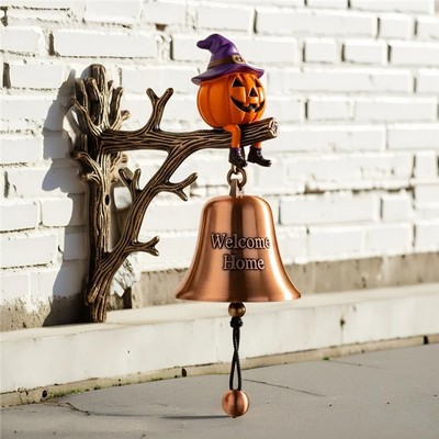 Halloween Witchy Pumpkin Welcome Bell