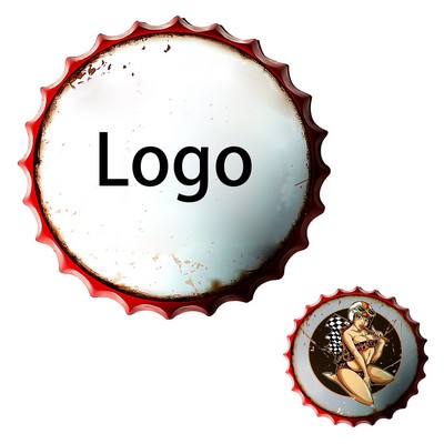Creative Beer Bottle Cap Tin Plate Painting