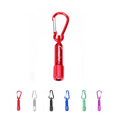Aluminum Alloy Led Flashlight with Carabiner