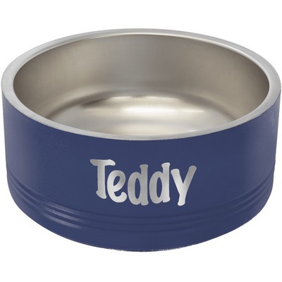 Polar Camel 32 oz. Medium Navy Blue Pet Bowl