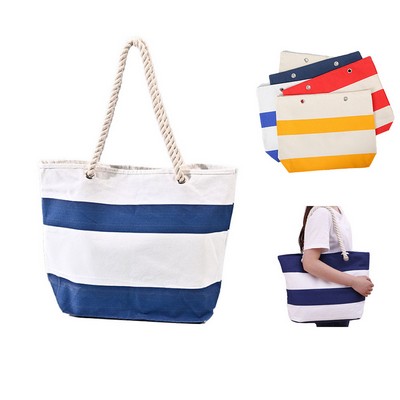 Canvas Rope-Handled Tote Bag