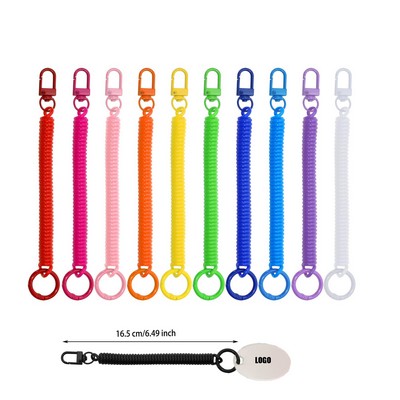 Plastic Coil Spring Keychain