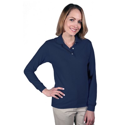 Blue Generation - Women's Pocketless Superblend Long Sleeve Polo