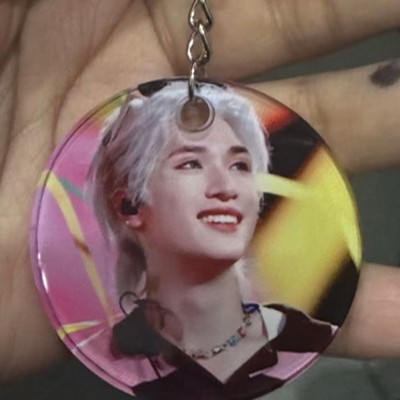 Rounded Acrylic Keychain with Full-Color Custom Print