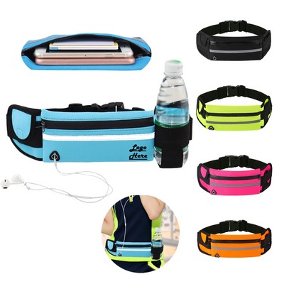 Fitness Belt Bag with Bottle Compartment
