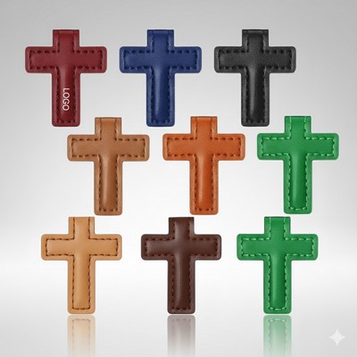 Vintage Cross Leather Magnetic Bookmark Bible and Church Reading Gifts