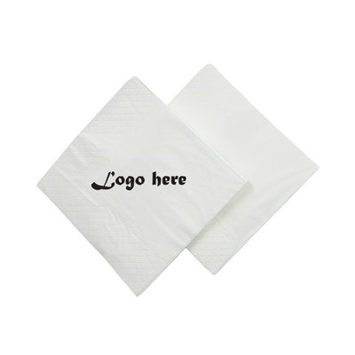 2-Ply White Beverage Napkin