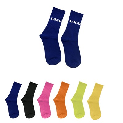 Knit Cotton Crew Jacquard Sock