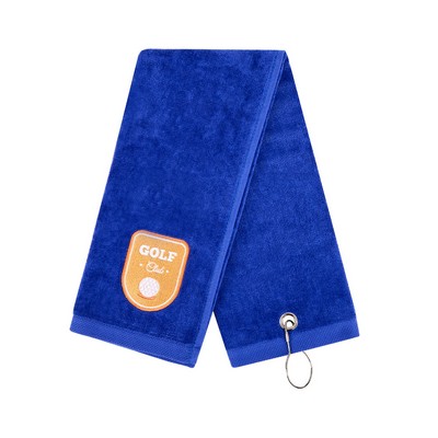 400GSM Cotton Golf Towel With Carabiner