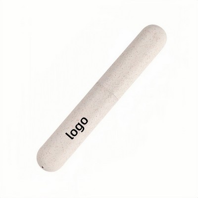 Matte Wheat Straw Travel Toothbrush Case with Dust Proof Cover