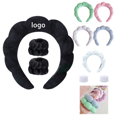 3-Piece Spa Headband and Wristband Set