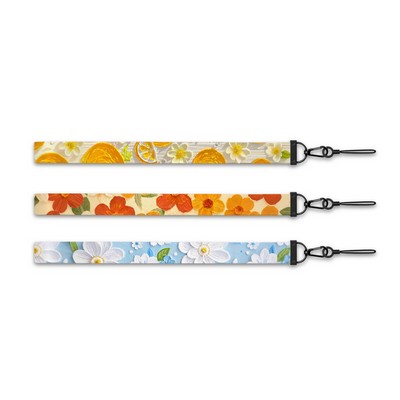 Polyester Wrist Strap Keychain w/ Metal Lobster Claw