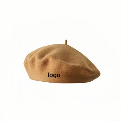Premium Australian Wool Beret Soft Anti Pilling Korean Style Solid Color for Women