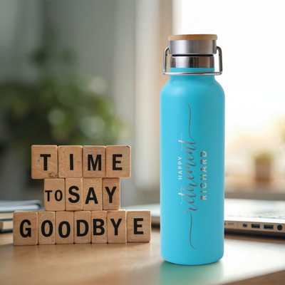Pod Spirit Water Bottle Brite W/ Bamboo Lid 20 Oz