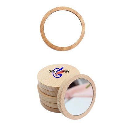 Wood Pocket Mirror