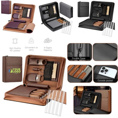 Cigar Humidor Case, Portable Cigar Box