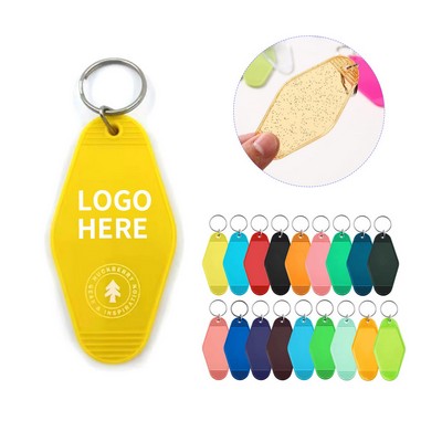 Vibrant Hued Plastic Lodging Keychain