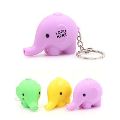Elephant LED Light & Sound Keychain