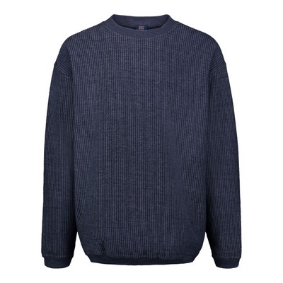 Bryce Cotton-Poly Corded Crew Reverse Terry Sweatshirt
