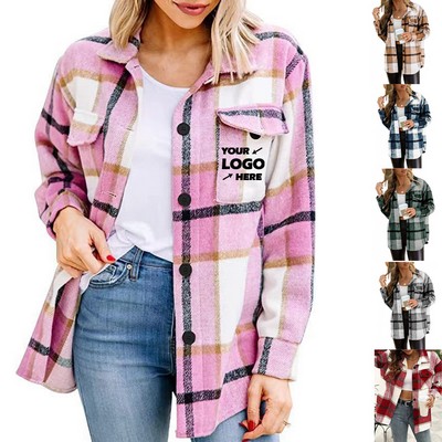 Women's Flannel Plaid Jacket