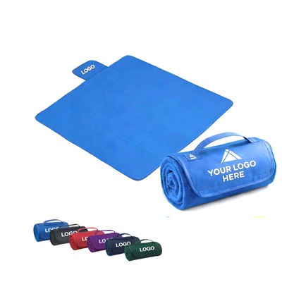 Fleece Blanket With Carry Handle